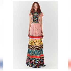 Alice & Olivia Maxi Dress Floral Boho Medium
